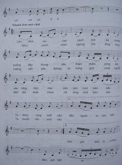 Sheet nhạc Trên Đỉnh Phù Vân 2